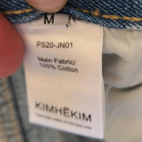 NEW NWOT! KIMHEKIM MY UNIFORM LABEL WIDE LEG BAGGY JEANS RIGID DENIM sz M - Picture 8 of 8